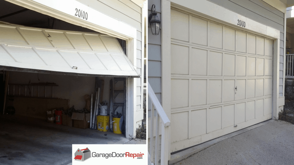 hanging garage door