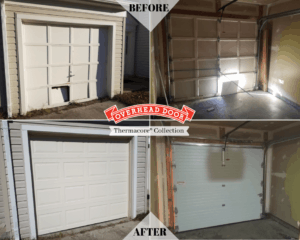 Before & after steel garage door